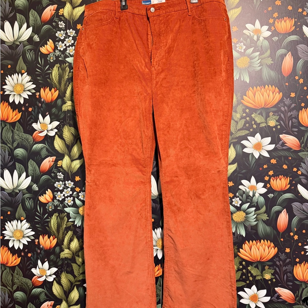 Women’s Orange Corduroy Pants